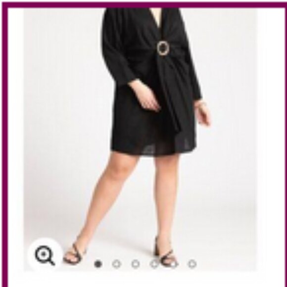 Eloquii Tie Front Dolman Cover Up Tunic - Picture 2 of 6